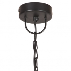 Industrialna lampa wisząca, 25 W, czarna, okrągła, 31 cm, E27