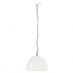 Industrialna lampa wisząca, 25 W, biała, okrągła, 31 cm, E27