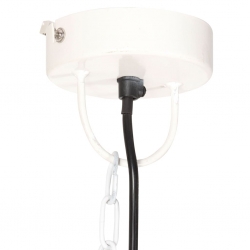 Industrialna lampa wisząca, 25 W, biała, okrągła, 31 cm, E27