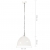 Industrialna lampa wisząca, 25 W, biała, okrągła, 31 cm, E27