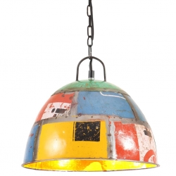 Industrialna lampa wisząca, 25 W, kolorowa, okrągła, 31 cm, E27