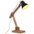 Industrialna lampa stołowa, czarna, okrągła, 58x18x90 cm, E27