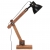 Industrialna lampa stołowa, czarna, okrągła, 58x18x90 cm, E27