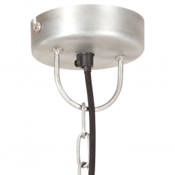 Industrialna lampa wisząca, 25 W, srebrna, okrągła, 42 cm, E27