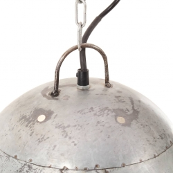 Industrialna lampa wisząca, 25 W, srebrna, okrągła, 42 cm, E27