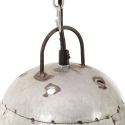Industrialna lampa wisząca, 25 W, srebrna, okrągła, 32 cm, E27