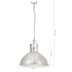 Lampa wisząca, 25 W, kolor srebra, okrągła, 48 cm, E27