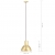 Lampa wisząca, 25 W, kolor mosiądzu, okrągła, 28,5 cm, E27