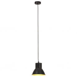 Lampa wisząca, 25 W, czarna, okrągła, 17 cm, E27