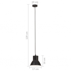 Lampa wisząca, 25 W, czarna, okrągła, 17 cm, E27