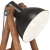 Lampy podłogowe, 3 szt., czarne, E27, lite drewno mango