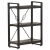 3-poziomowy regał, czarny, 60x30x80 cm, lite drewno mango