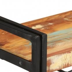 Regał 3-poziomowy, 140x30x80 cm, lite drewno z odzysku