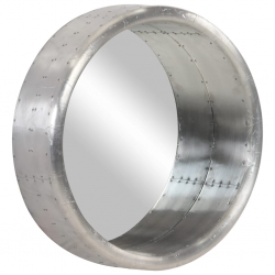 Lustro ścienne w stylu Aviator, 68 cm, metalowe