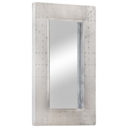 Lustro ścienne w stylu Aviator, 80x50 cm, metalowe
