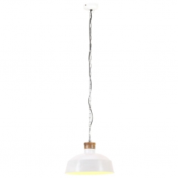 Industrialna lampa wisząca, 42 cm, biała, E27