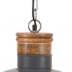 Industrialna lampa wisząca, 32 cm, szara, E27