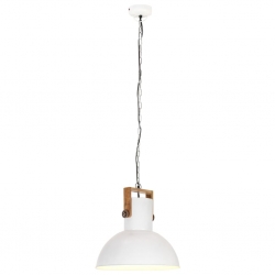 Industrialna lampa wisząca, 25 W, biała, okrągła, 52 cm, E27
