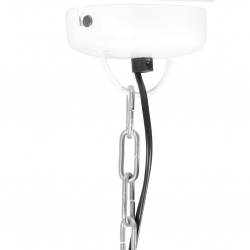 Industrialna lampa wisząca, 25 W, biała, okrągła, 42 cm, E27