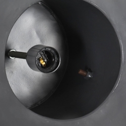 Industrialna lampa wisząca, 25 W, szara, okrągła, 52 cm, E27