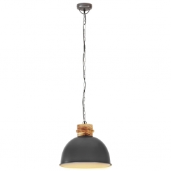 Industrialna lampa wisząca, szara, okrągła, 50 cm, E27, mango