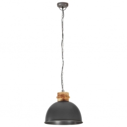 Industrialna lampa wisząca, szara, okrągła, 50 cm, E27, mango
