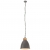 Industrialna lampa wisząca, szare żelazo i drewno, 35 cm, E27