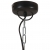 Industrialna lampa wisząca, czarne żelazo i drewno, 26 cm, E27