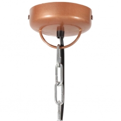 Industrialna lampa wisząca, miedziana, żelazo i drewno, 45 cm
