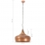 Industrialna lampa wisząca, miedziana, żelazo i drewno, 45 cm