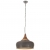 Industrialna lampa wisząca, szare żelazo i drewno, 45 cm, E27