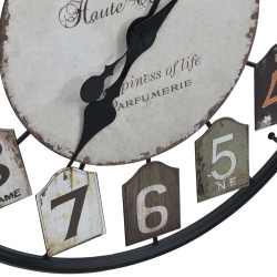Zegar ścienny, wielokolorowy, 51 cm, żelazo
