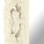 Lustro w ręcznie rzeźbionej, białej ramie, 50x50 cm, mango