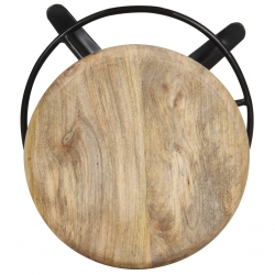 Stołki barowe, 2 szt., 66 cm, lite drewno mango