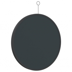 Lustro ścienne z zawieszką, czarne, 50 cm