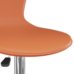 Stołki barowe, 2 szt., pomarańczowe, sztuczna skóra