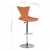 Stołki barowe, 2 szt., pomarańczowe, sztuczna skóra