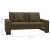 Rozkładana sofa, brązowa, sztuczna skóra
