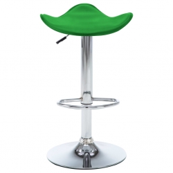 Stołki barowe, 2 szt., zielone, sztuczna skóra