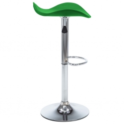 Stołki barowe, 2 szt., zielone, sztuczna skóra