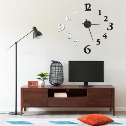 Zegar ścienny 3D, nowoczesny design, czarno-biały, 100 cm, XXL