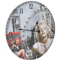Zegar ścienny w stylu vintage Marilyn Monroe, 60 cm