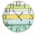 Zegar ścienny, wielokolorowy, 60 cm, MDF