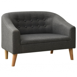 Sofa dla dziecka, szara, obita tkaniną