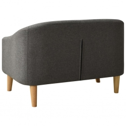 Sofa dla dziecka, szara, obita tkaniną