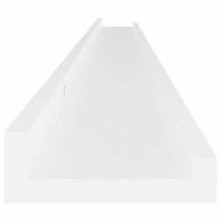 Półki ścienne, 2 szt., białe, 115x9x3 cm