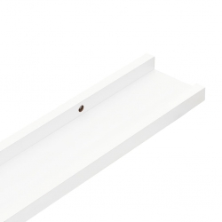 Półki ścienne, 2 szt., białe, 115x9x3 cm