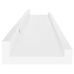 Półki ścienne, 4 szt., białe, 60x9x3 cm