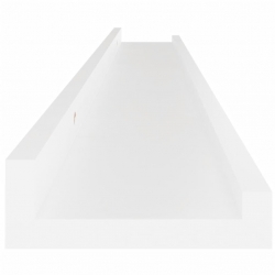 Półki ścienne, 4 szt., białe, 100x9x3 cm