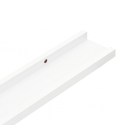 Półki ścienne, 4 szt., białe, 100x9x3 cm